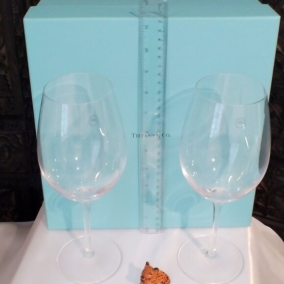 Tiffany & CO Crystal White Wine Glasses Set of 2 - Picture 3 of 5